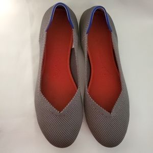 Rothy's Gray Red Insoles Shoes Flats, Womens 8